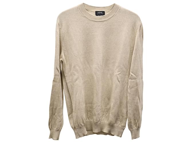 Apc alla.P.C. Maglia Girocollo in Cotone Beige  ref.675633