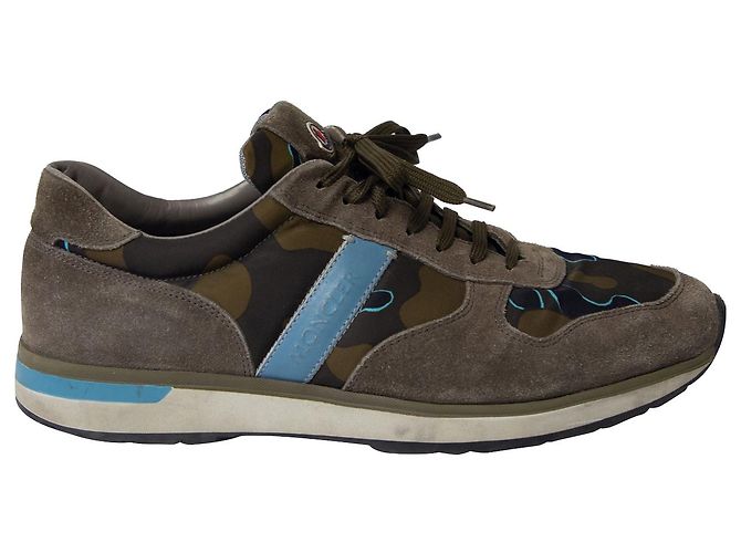 Baskets Moncler Montego en daim multicolore Imprimé python