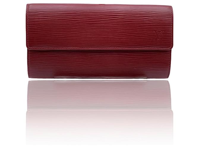 Louis Vuitton Rote Epi Leder Sarah Continental Brieftasche  ref.675649