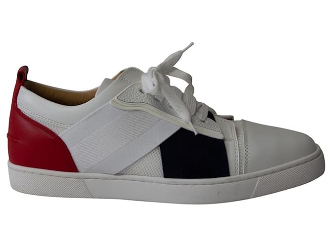 Christian Louboutin Elastikid Sneakers in White Leather  ref.675675
