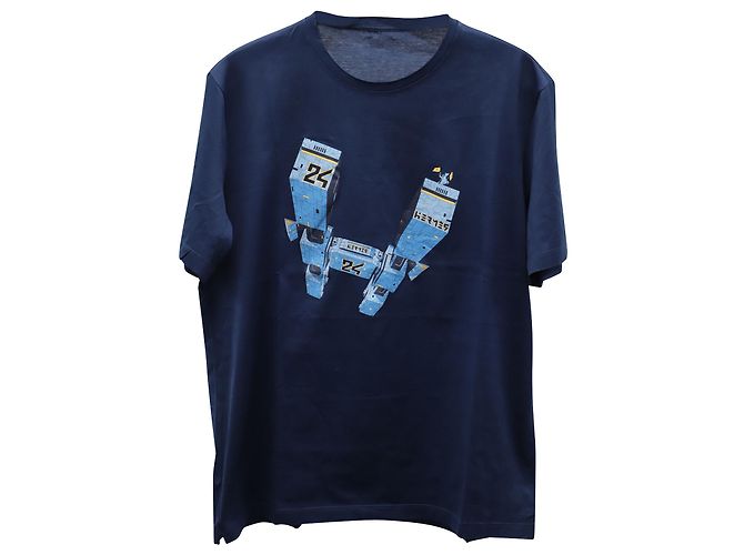 T-shirt Hermès Odyssee in cotone blu navy