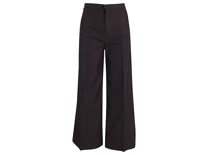 Isabel Marant Pantalon Large en Coton Noir  ref.675701