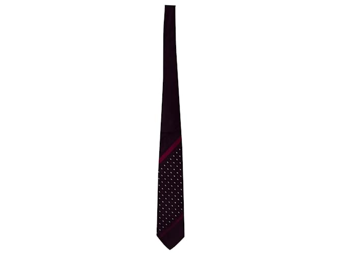Cravate à motifs Versace en soie violette  ref.675725