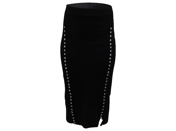 Altuzarra Marilla Knitted Skirt in Black Viscose Cellulose fibre  ref.675761