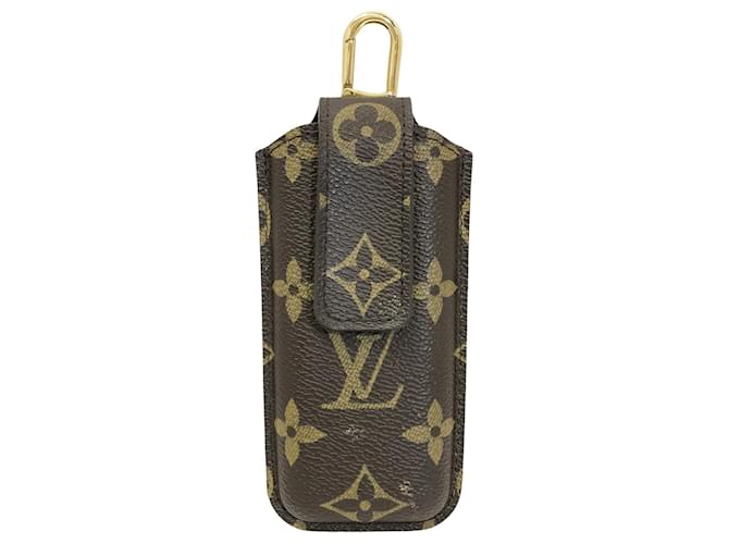Louis Vuitton Porte-téléphone portable Brown Cloth  ref.675908