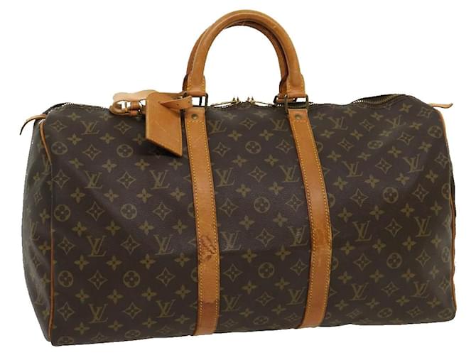 Louis Vuitton Keepall 50 Brown Cloth  ref.675941