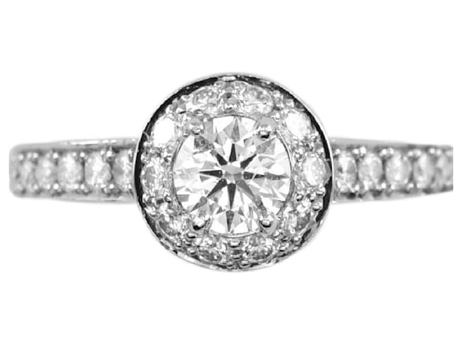 * Anel de noivado Van Cleef & Arpels Anel de noivado Van Cleef & Arpels Anel de diamante Icone Solitaire Ring Prata Platina  ref.675989