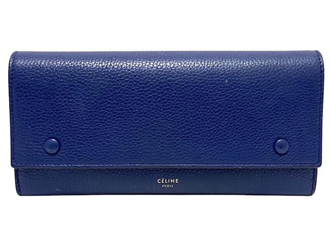 Céline Multifunction Blue Leather  ref.676120