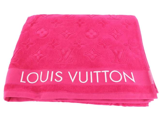 Louis Vuitton Toalla de playa con monograma de vacaciones rosa fucsia fuerte 56LK55S  ref.676215