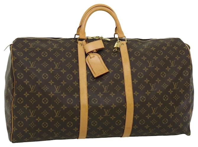 Louis Vuitton Keepall 60 Brown Cloth  ref.676406