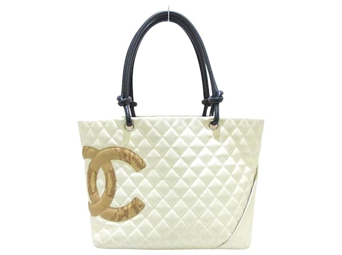 Chanel Cambon Line Cream Leather  ref.676502