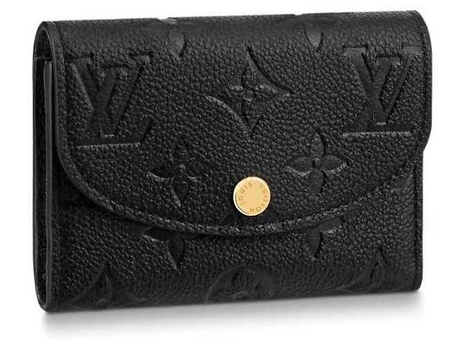 Louis Vuitton Rosalie Monogram Empreinte Leder Geldbörse Schwarz