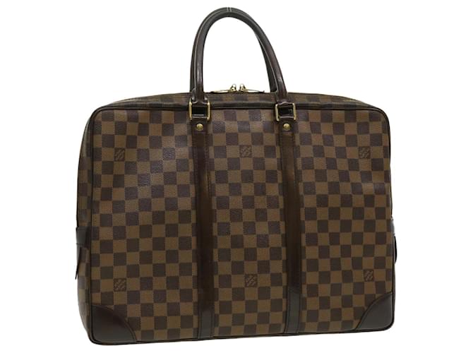 Louis Vuitton Porte Documents Voyage Brown Cloth ref.262056 - Joli Closet