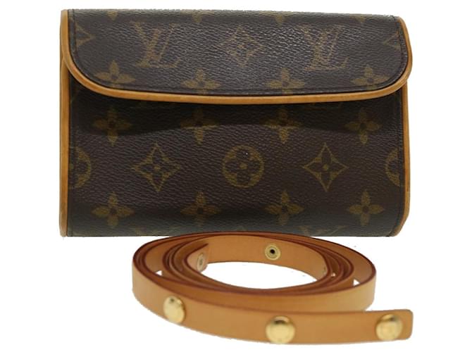 Louis Vuitton Florentine clutch bag in monogram canvas Brown Cloth