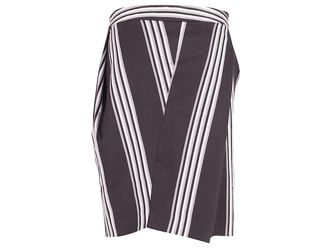 Vivienne Westwood Anglomania Striped Mini Skirt in Black Print Cotton  ref.677320