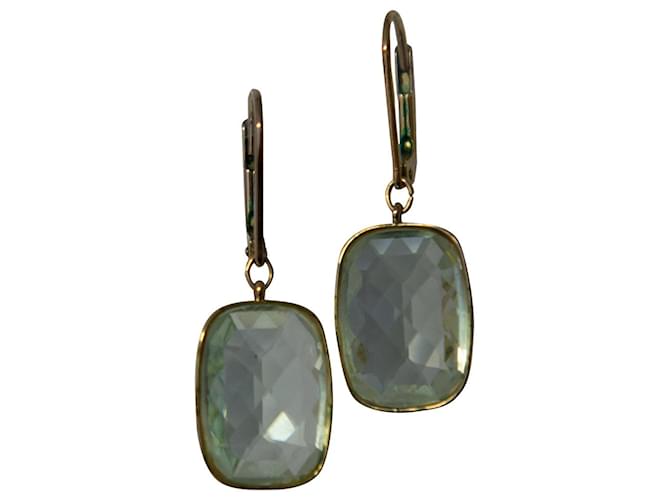 Orecchini pendenti con opale Swarovski in cristallo verde  ref.677374