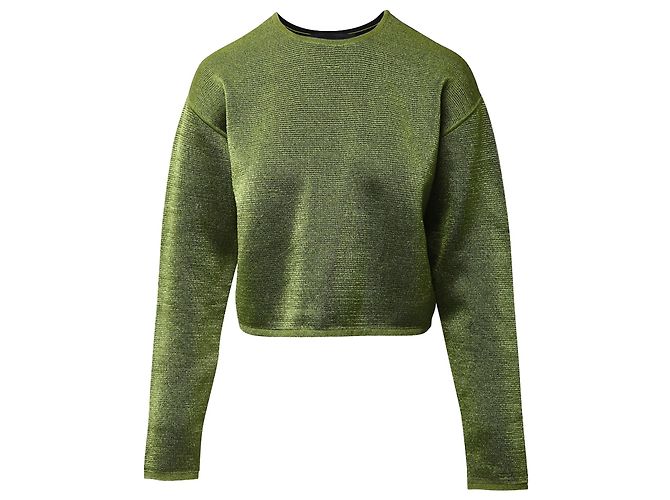 Alexander Wang cropped Pullover aus grüner Viskose 