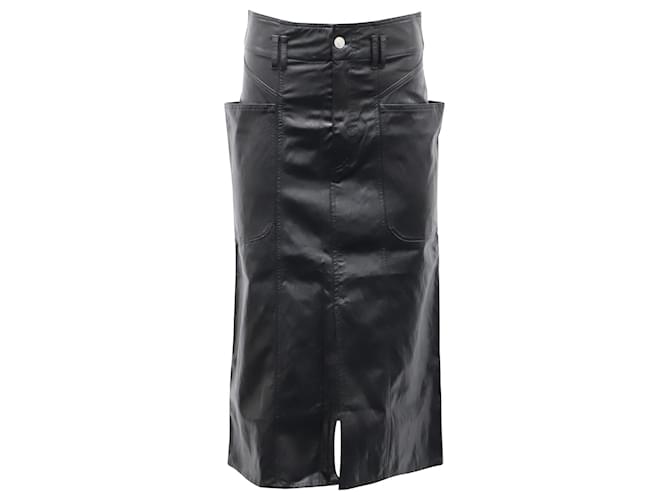 Isabel Marant Etoile Saia Midi Etoile Isabel Marant em Poliuretano Preto Plástico  ref.677384