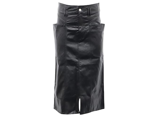 Isabel Marant Etoile Etoile Isabel Marant Midi Skirt in Black Polyurethane Plastic  ref.677384