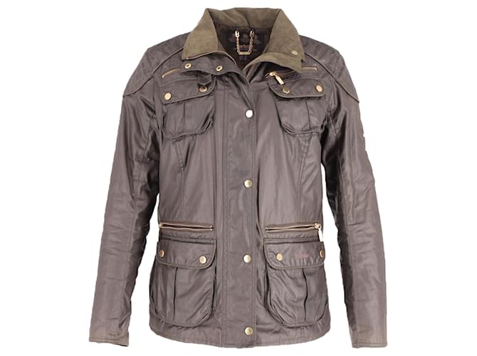 Barbour Wax Coated Jacket in Khaki Cotton Green  ref.677385