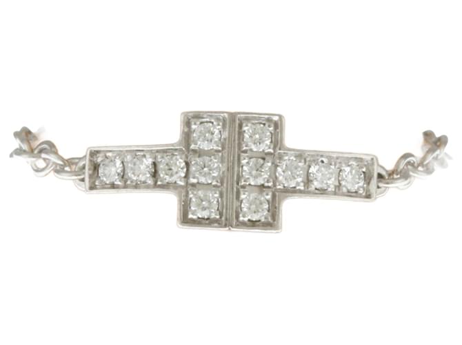 Tiffany & Co T Silvery White gold  ref.677406