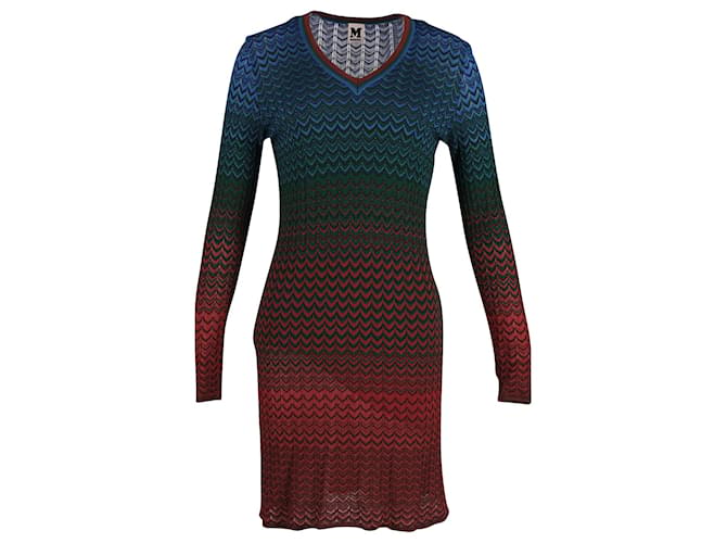 Missoni Chevron Knit Dress in Multicolor Viscose  Multiple colors Cellulose fibre  ref.677487