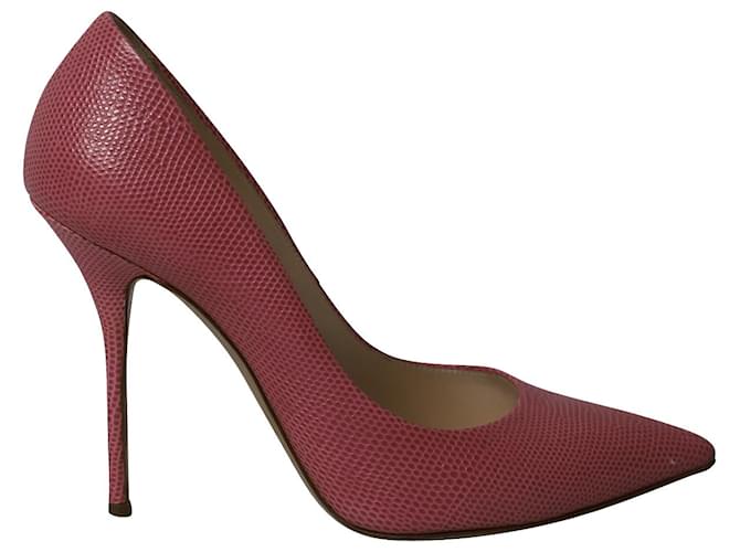 Casadei Pointed Stiletto Heels in Pink Leather  ref.677555
