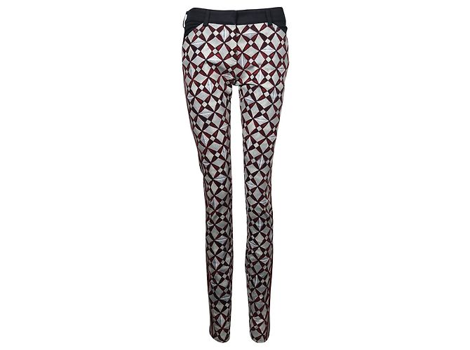 Calça Balenciaga com estampa geométrica em algodão cinza