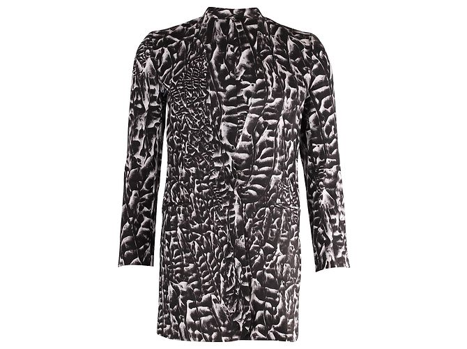Blazer Estampado Helmut Lang em linho preto