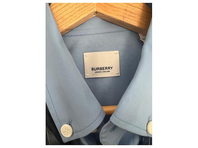 Burberry shirt Blue Cotton  ref.677757