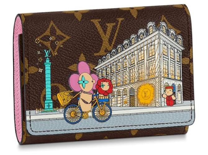 Louis Vuitton Animação de natal da carteira LV Victorine nova Marrom  ref.677763