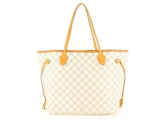 Louis Vuitton Damier Azur Neverfull MM Tote Bag Leather  ref.677771