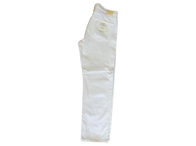 New Massimo Dutti jeans White Cotton  ref.677860