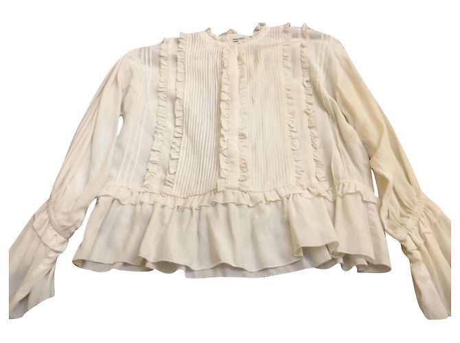 Ulla Johnson Seidenbluse Weiß