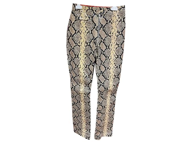 Kenzo Lammleder Hose Python Print Python drucken 