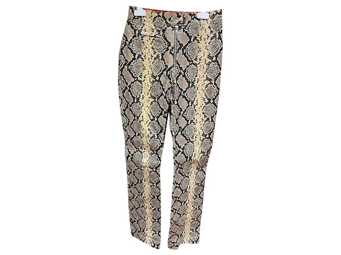 Kenzo Un pantalon, leggings Cuir d'agneau Imprimé python  ref.677878