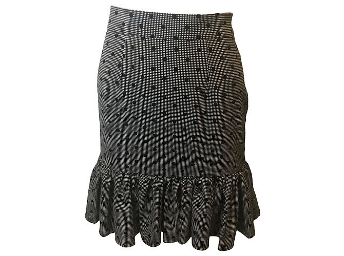 Autre Marque Gonna a pois alcolica Nero Grigio