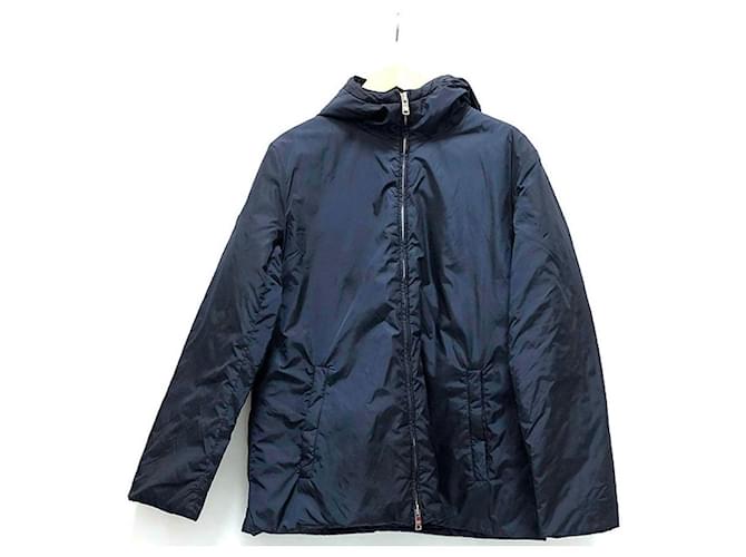 [PRADA] *Prada sports batting nylon parka size 38 navy ladies tops outerwear coat jacket hood RC3066 [Used] Navy blue  ref.677913