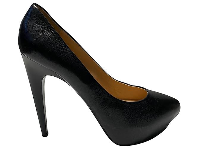 Giuseppe Zanotti Platform Pumps in Black Leather  ref.677924