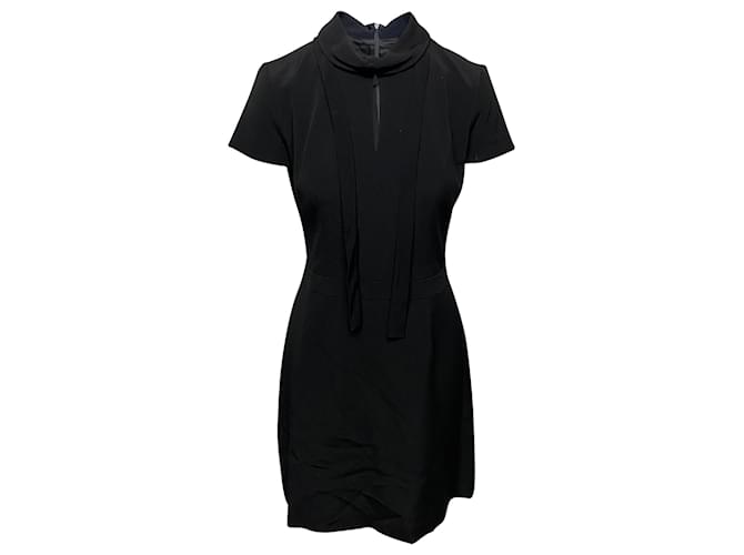 Hugo Boss Hugo Keyhole Neckline Work Dress is Black Viscose Cellulose fibre  ref.677941