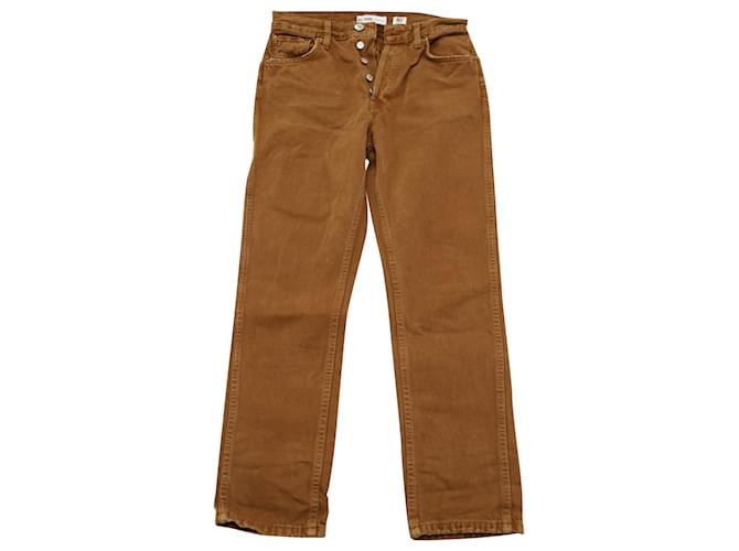 Re/Done Ri/Fatto 50s Jeans a sigaretta in cotone marrone  ref.677949