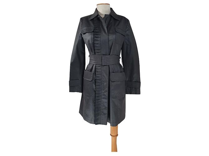 Gabardina Luisa Cerano Marrón Oscuro Algodón