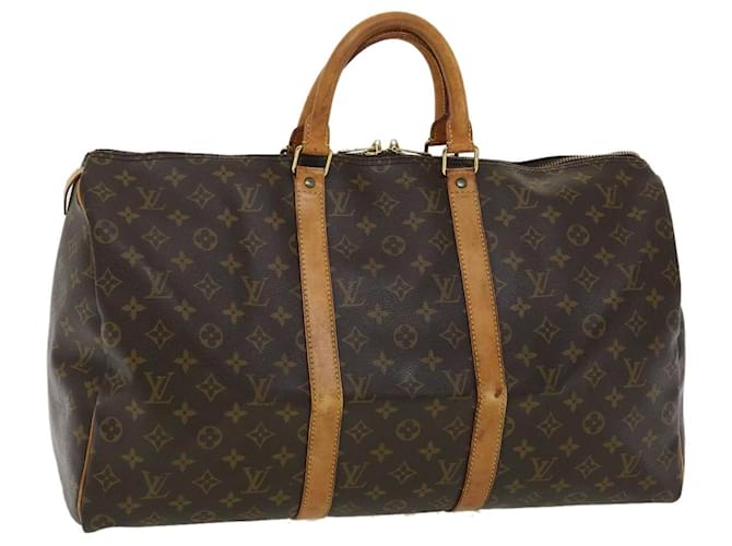 Louis Vuitton Keepall 50 Brown Cloth  ref.678140
