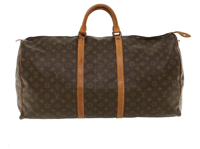 Louis Vuitton Keepall 60 Brown Cloth  ref.678671