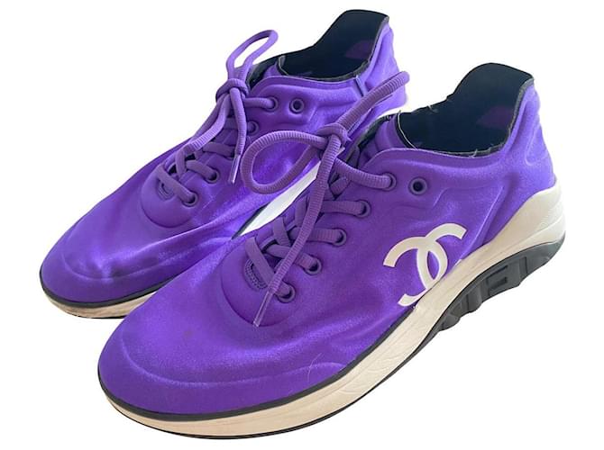 Chanel Sneakers Purple Lycra  ref.678400