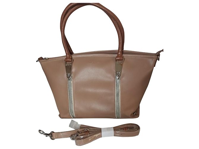 Autre Marque Bolsa Lancaster bege de couro tiracolo