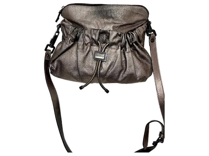 Metallic Burberry shoulder or crossbody bag Bronze Leather  ref.678675