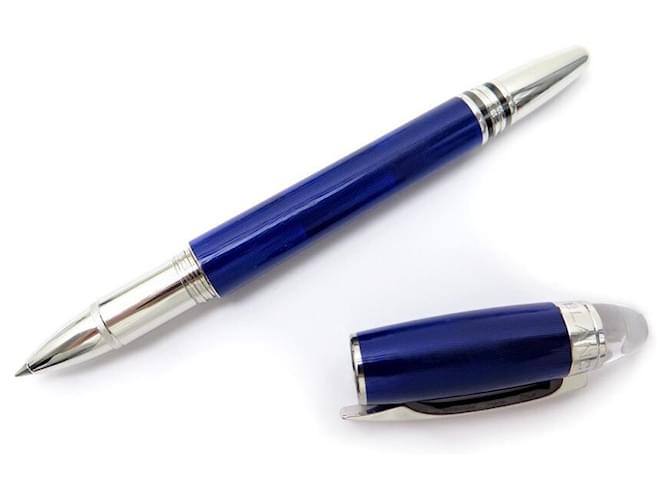 PENNA A SFERA MONTBLANC STARWALKER COOL BLUE 9978 PENNA ROLLER LACCA BLU Placcato in oro  ref.678787