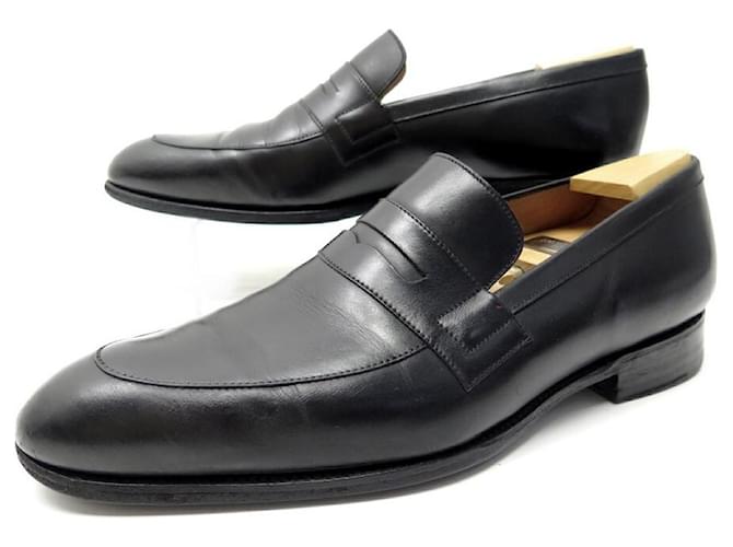 JM WESTON ETON SHOES 489 Church´s Loafers 8.5C 42.5 BLACK SHOES LOAFERS Leather  ref.678805