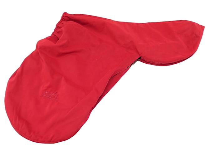 Hermès NEW HERMES HORSES SADDLE COVER IN RED POLYESTER NEW RED SADDLE COVER  ref.678842